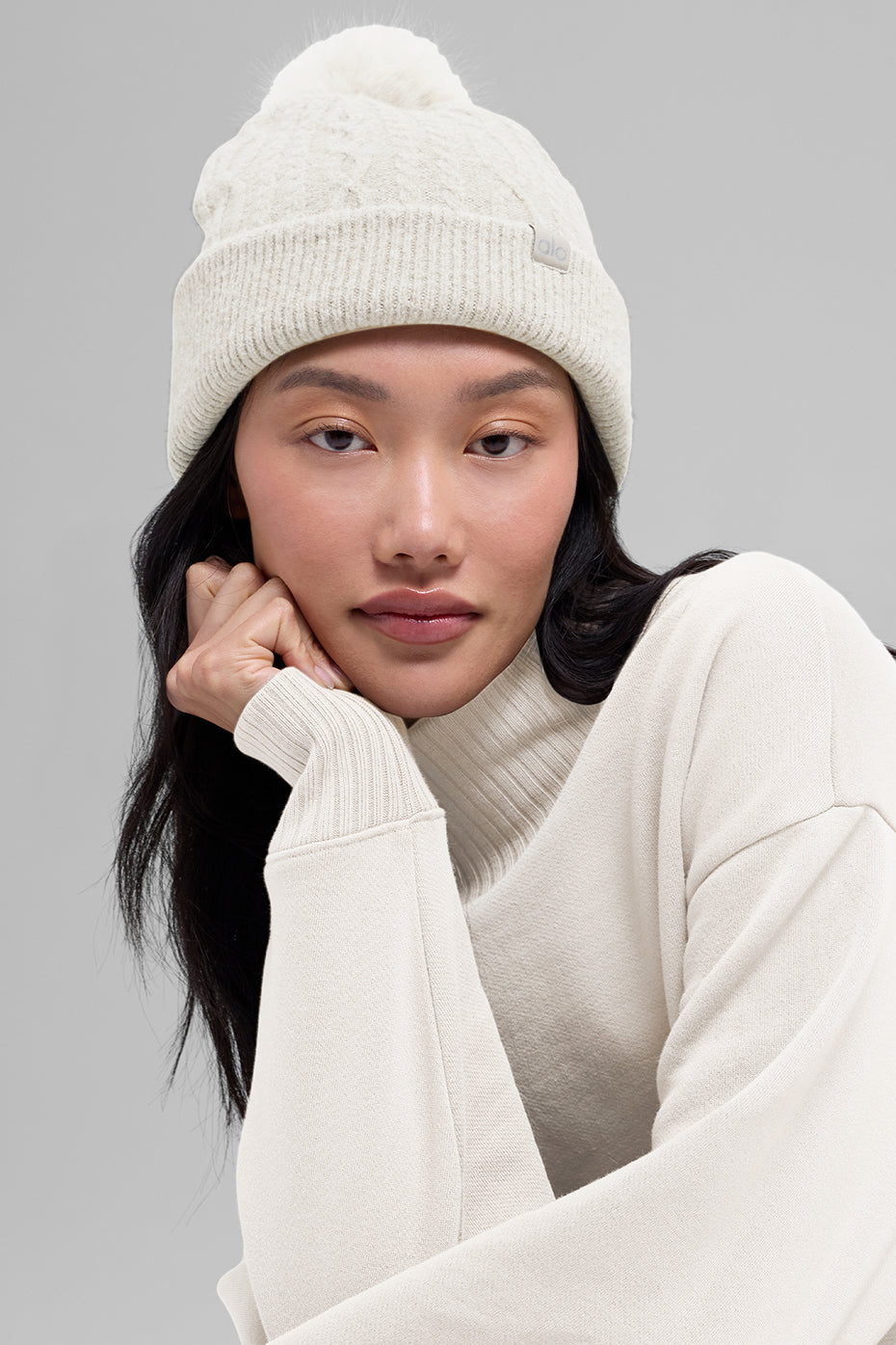 Cable Knit Winter Bliss Beanie - Ivory