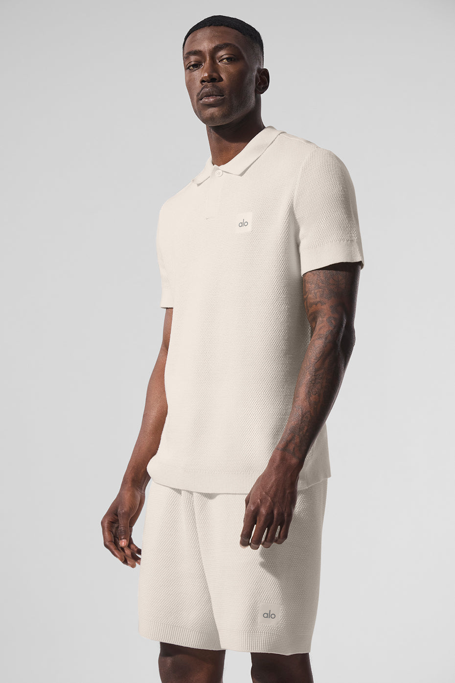 Sports Club Sweater Knit Polo - Ivory