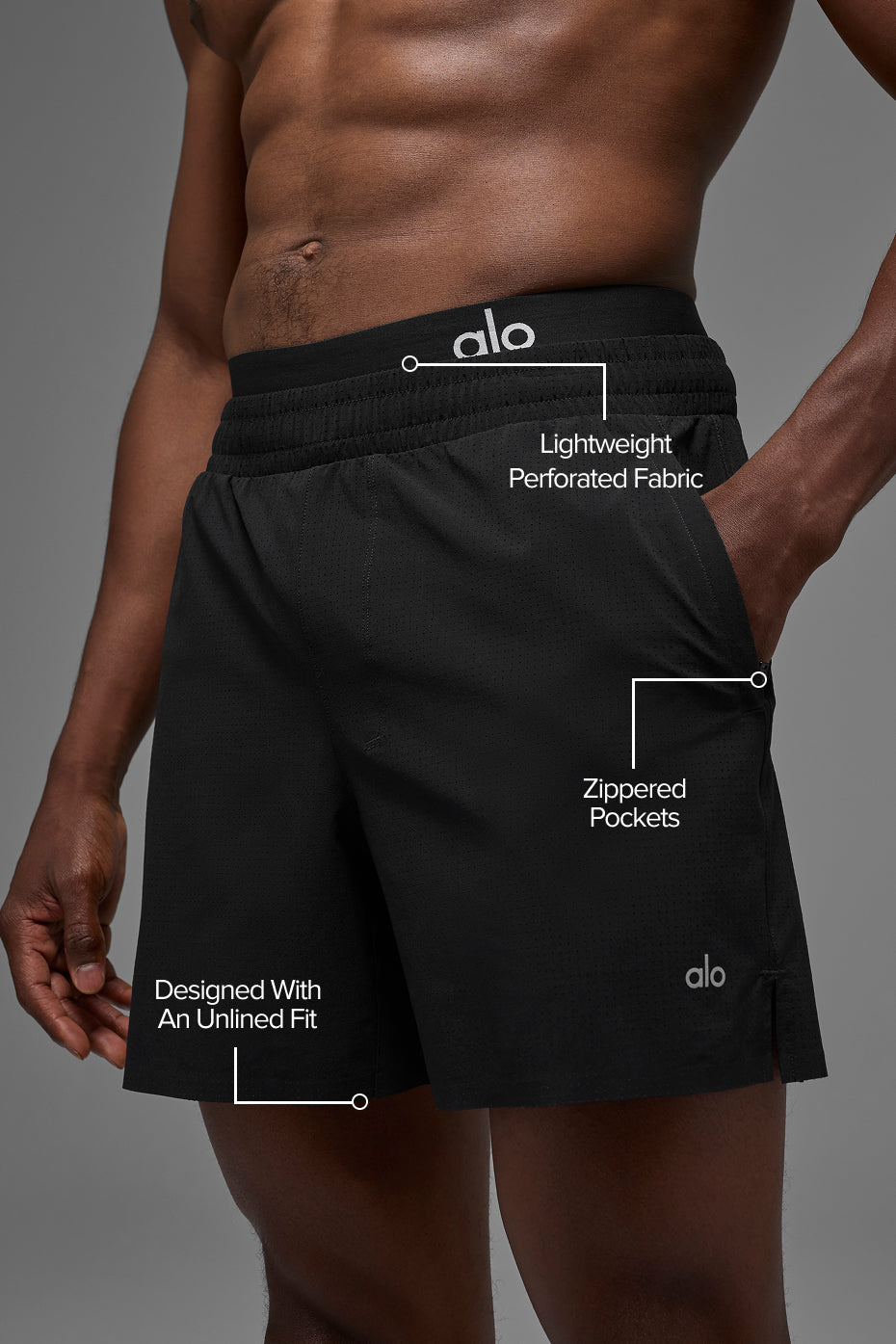 5" Traction Running Short - Black